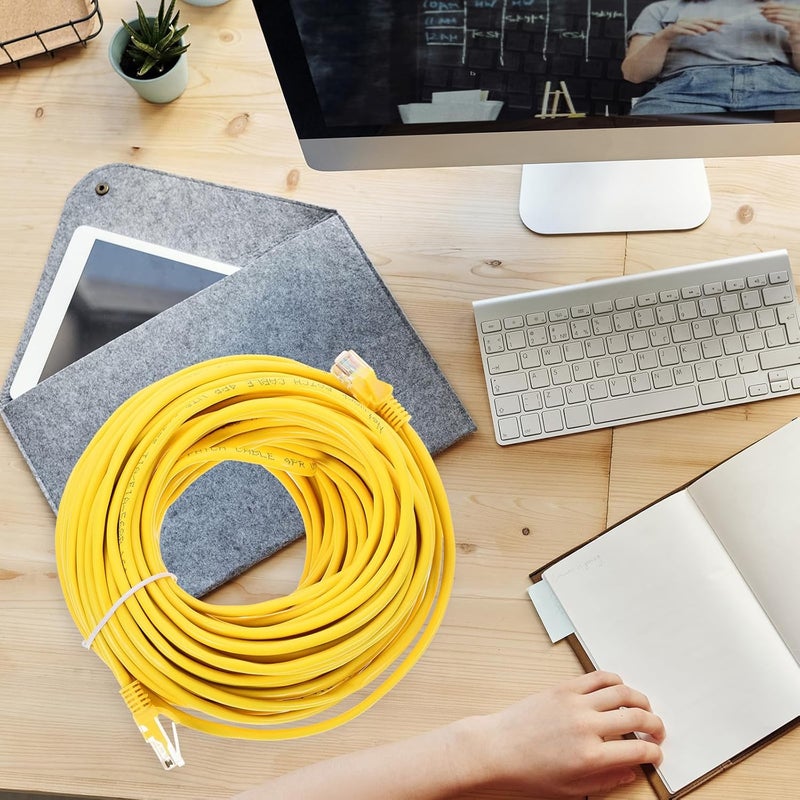 كابل إيثرنت NOLITOY Cat 5E بطول 20 متر، أصفر، RJ45، سريع للغاية، سلك توصيل للمكتب المنزلي - Image 5